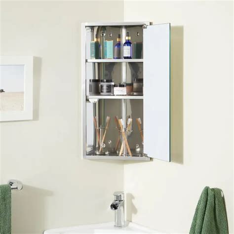 kugler stainless steel corner medicine cabinet|Corner Medicine Cabinets .